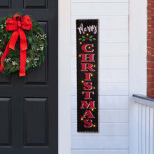 Load image into Gallery viewer, 42"H Lighted Wooden Black "Merry CHRISTMAS" Porch Sign Board