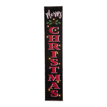 Load image into Gallery viewer, 42"H Lighted Wooden Black "Merry CHRISTMAS" Porch Sign Board