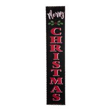 Load image into Gallery viewer, 42"H Lighted Wooden Black "Merry CHRISTMAS" Porch Sign Board