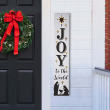 Load image into Gallery viewer, 42"H Lighted Wooden Nativity "JOY to the world" Porch Sign Board