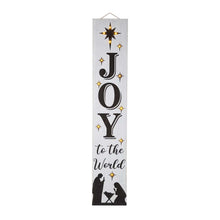 Load image into Gallery viewer, 42"H Lighted Wooden Nativity "JOY to the world" Porch Sign Board