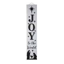 Load image into Gallery viewer, 42"H Lighted Wooden Nativity "JOY to the world" Porch Sign Board