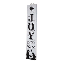 Load image into Gallery viewer, 42"H Lighted Wooden Nativity "JOY to the world" Porch Sign Board