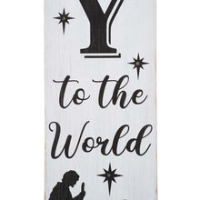 Load image into Gallery viewer, 42"H Lighted Wooden Nativity "JOY to the world" Porch Sign Board