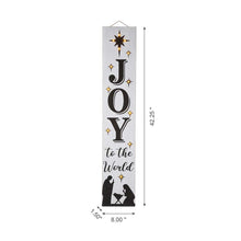 Load image into Gallery viewer, 42"H Lighted Wooden Nativity "JOY to the world" Porch Sign Board