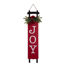 Load image into Gallery viewer, 40"H Lighted Wooden Sleigh "JOY" Porch Sign Board