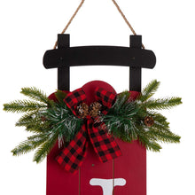 Load image into Gallery viewer, 40"H Lighted Wooden Sleigh "JOY" Porch Sign Board