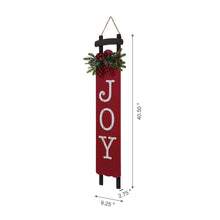 Load image into Gallery viewer, 40"H Lighted Wooden Sleigh "JOY" Porch Sign Board