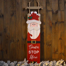 Load image into Gallery viewer, 42"H Wooden Sleigh Santa Porch Sign Board