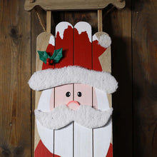 Load image into Gallery viewer, 42"H Wooden Sleigh Santa Porch Sign Board