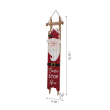 Load image into Gallery viewer, 42"H Wooden Sleigh Santa Porch Sign Board