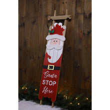 Load image into Gallery viewer, 42"H Wooden Sleigh Santa Porch Sign Board