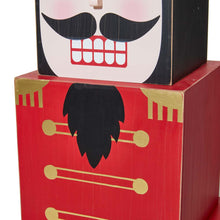 Load image into Gallery viewer, 35.50"H Wooden Stacked Block Nutcracker Porch Decor