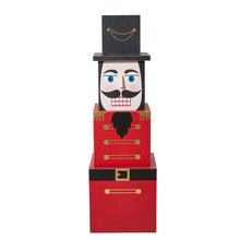 Load image into Gallery viewer, 35.50"H Wooden Stacked Block Nutcracker Porch Decor