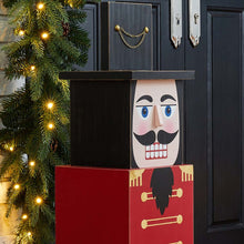 Load image into Gallery viewer, 35.50"H Wooden Stacked Block Nutcracker Porch Decor