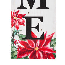 Load image into Gallery viewer, 42"H Lighted Wooden Poinsettia "WELCOME" Porch Sign Board