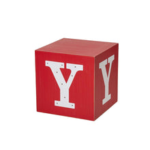 Load image into Gallery viewer, 32"H Lighted Wooden Stacked Block "JOY" Porch Sign Boxes