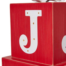 Load image into Gallery viewer, 32"H Lighted Wooden Stacked Block "JOY" Porch Sign Boxes