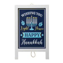 Load image into Gallery viewer, 24"H Hanukkah Wooden Porch Sign or Standing Décor