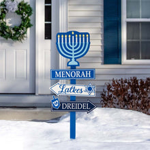 Load image into Gallery viewer, 42"H Wooden Hanukkah Yardstke with Light (9 Bulbs)