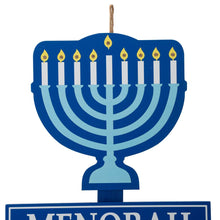 Load image into Gallery viewer, 42"H Wooden Hanukkah Yardstke with Light (9 Bulbs)