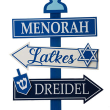 Load image into Gallery viewer, 42"H Wooden Hanukkah Yardstke with Light (9 Bulbs)