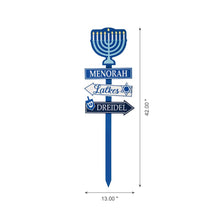 Load image into Gallery viewer, 42"H Wooden Hanukkah Yardstke with Light (9 Bulbs)