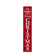 Load image into Gallery viewer, 42"H Lighted Wooden Pet "CHRISTMAS" Porch Sign Board