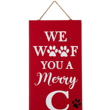 Load image into Gallery viewer, 42"H Lighted Wooden Pet "CHRISTMAS" Porch Sign Board