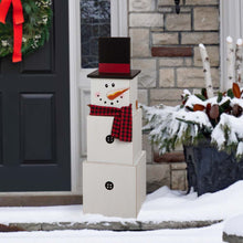 Load image into Gallery viewer, 36.22"H Wooden Snowman Double-edage Box Porch Decor ( Christmas & Fall)