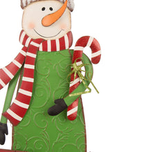 Load image into Gallery viewer, Set of 2 Metal Snowman & Santa Yard Stake or Standing Décor or Wall Décor