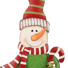 Load image into Gallery viewer, Set of 2 Metal Snowman & Santa Yard Stake or Standing Décor or Wall Décor