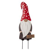 Load image into Gallery viewer, Christmas Metal Gnome Yard Stake or Standing Decor or Wall Decor, Set of 3