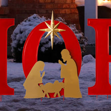 Load image into Gallery viewer, 32"H Lighted Metal "HOPE" Yard Stake or Standing Decor or Wall Décor (3 Functions)