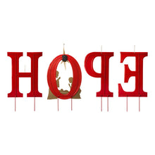 Load image into Gallery viewer, 32"H Lighted Metal "HOPE" Yard Stake or Standing Decor or Wall Décor (3 Functions)