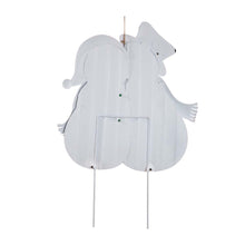 Load image into Gallery viewer, 30"H Metal Lovely Snowman Couple Yard Stake or Standing Decor or Wall Décor (3 Functions)