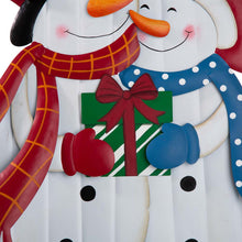 Load image into Gallery viewer, 30"H Metal Lovely Snowman Couple Yard Stake or Standing Decor or Wall Décor (3 Functions)