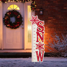 Load image into Gallery viewer, 36"H Lighted Wooden Snow Gauge Yard Stake or Wall Décor (2 Functions)