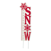 Load image into Gallery viewer, 36"H Lighted Wooden Snow Gauge Yard Stake or Wall Décor (2 Functions)