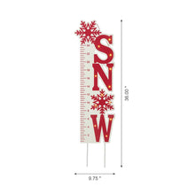 Load image into Gallery viewer, 36"H Lighted Wooden Snow Gauge Yard Stake or Wall Décor (2 Functions)