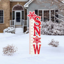 Load image into Gallery viewer, 36"H Lighted Wooden Snow Gauge Yard Stake or Wall Décor (2 Functions)