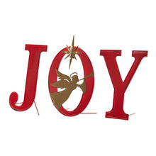 Load image into Gallery viewer, 36"H Metal "JOY" Angel Yard Stake or Standing Decor or Wall Décor with LED Lights (Three Functions)