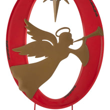 Load image into Gallery viewer, 36"H Metal "JOY" Angel Yard Stake or Standing Decor or Wall Décor with LED Lights (Three Functions)