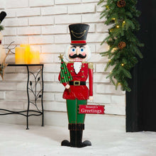Load image into Gallery viewer, 36"H Metal Nutcracker Yardstake or Standing Décor or Wall Décor (3 Functions)
