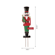 Load image into Gallery viewer, 36"H Metal Nutcracker Yardstake or Standing Décor or Wall Décor (3 Functions)