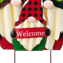 Load image into Gallery viewer, 30"H Metal Gnome Family Yard Stake or Standing Décor or Wall Décor (Three Functions)