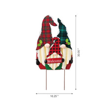 Load image into Gallery viewer, 30"H Metal Gnome Family Yard Stake or Standing Décor or Wall Décor (Three Functions)