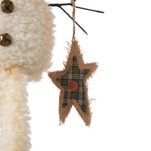 Load image into Gallery viewer, 28"H Fabric Christmas Snowman Shelf Sitter with Dangling Legs