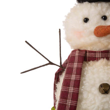 Load image into Gallery viewer, 28"H Fabric Christmas Snowman Shelf Sitter with Dangling Legs