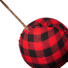 Load image into Gallery viewer, 72"L Red & Black Plaid Fabric Garland